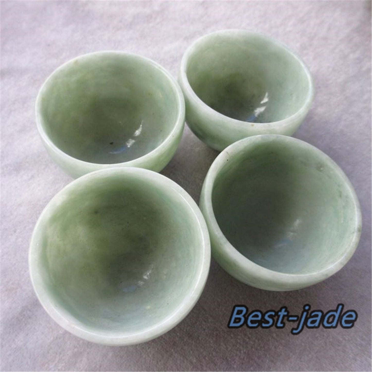 Natural Chinese jade handmade drinking Teapot  wine glass cup  Green jade Birthday gift no treatment