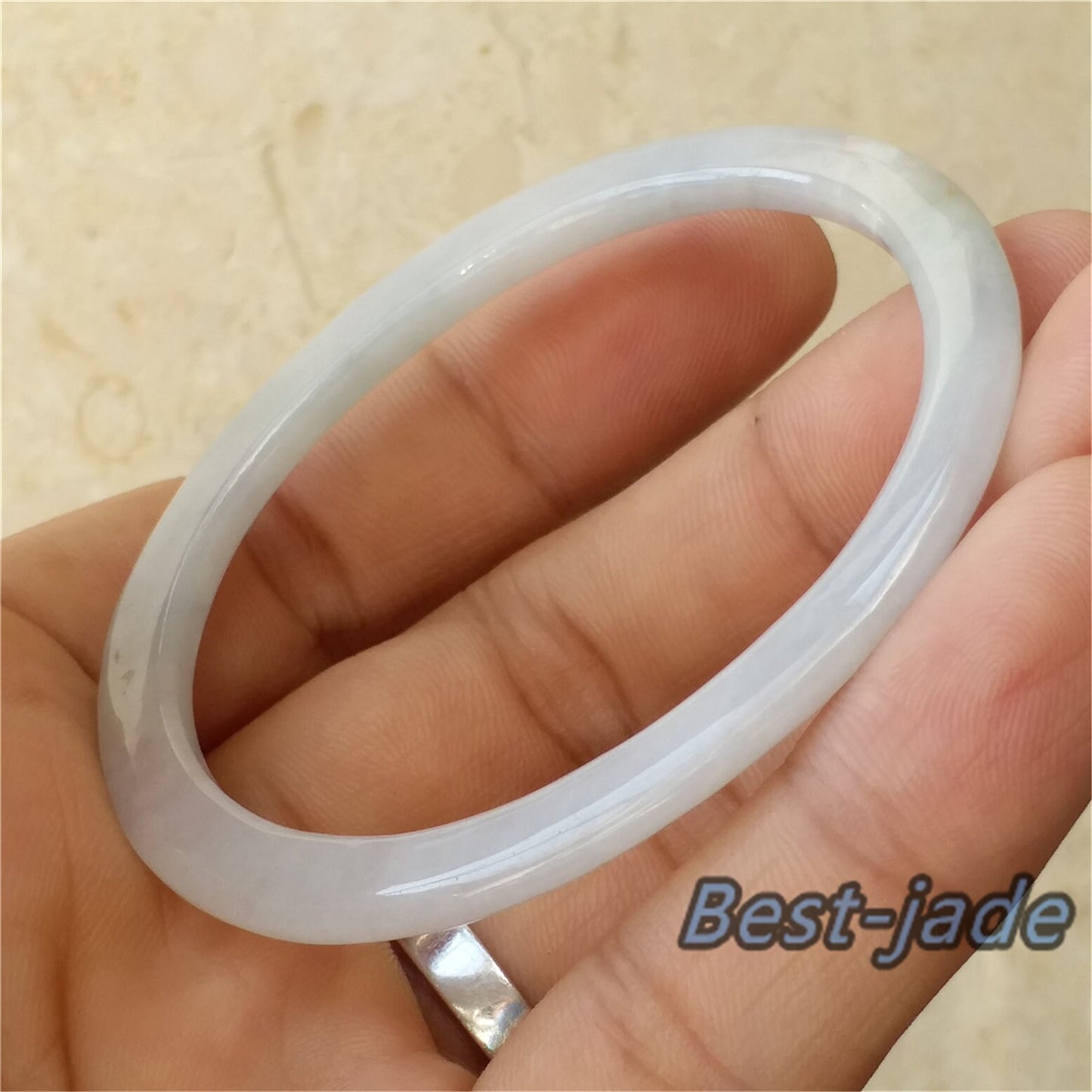 54.6*47.6mm Grade A Green ICE Jade Thin Bangle Natural Bracelet Lady Girl Chain Jadeite Burma Myanmar A Type jade jewelry