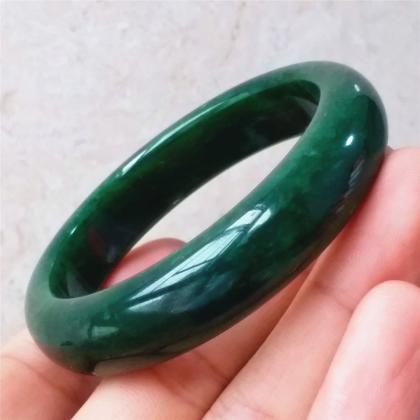 56.9mm Natural Nephrite Round bangle  Green stone Canadian Jade Bracelet Pounamu Nephrite  Jade lady Canadian Jasper BC Greenstone 06