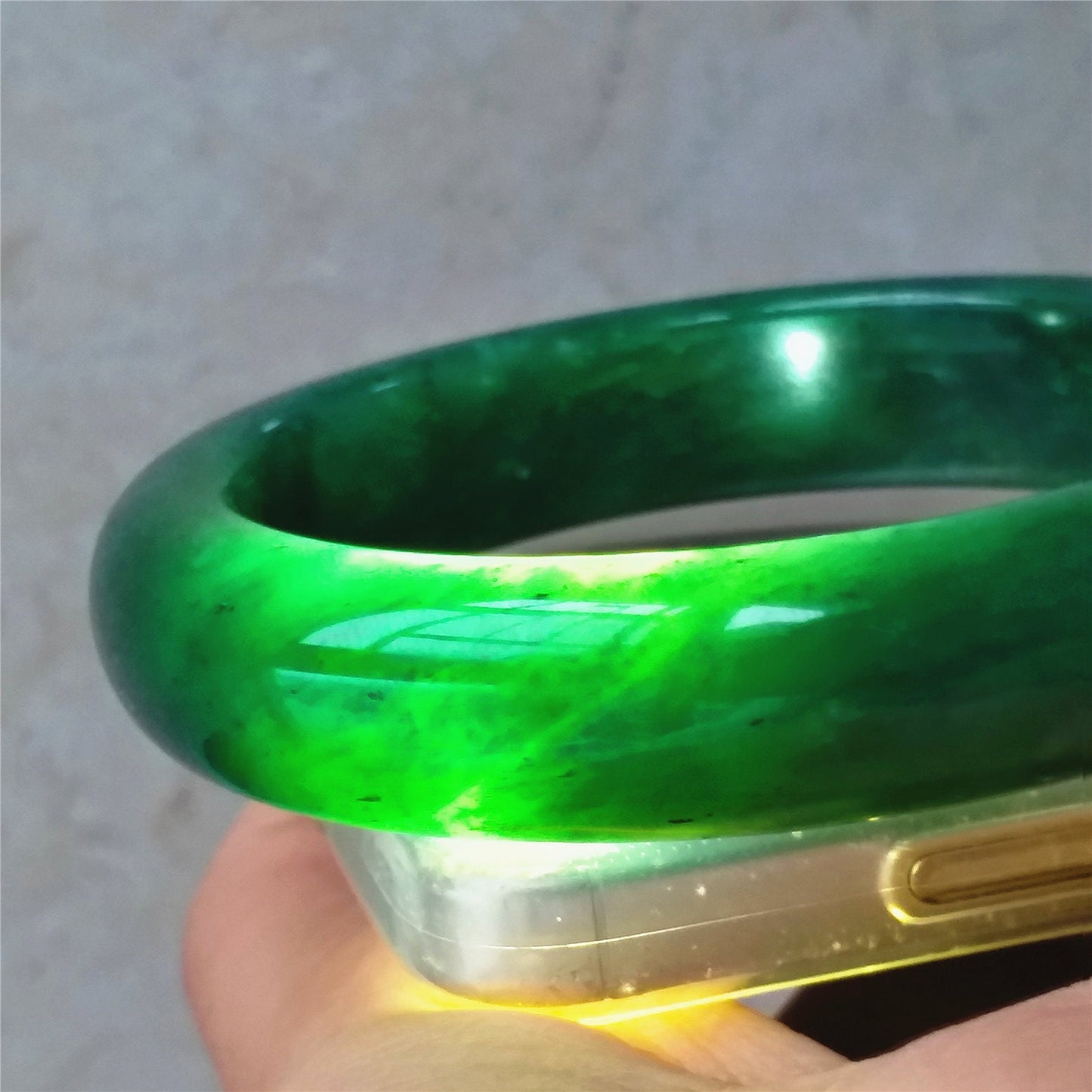 56.9mm Natural Nephrite Round bangle  Green stone Canadian Jade Bracelet Pounamu Nephrite  Jade lady Canadian Jasper BC Greenstone 06