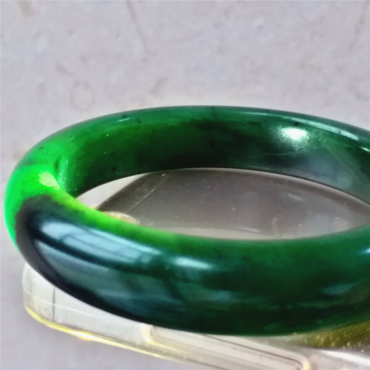 52.6mm Natural Nephrite Round bangle  Green stone Canadian Jade Bracelet Pounamu Nephrite  Jade lady Canadian Jasper BC Greenstone 09