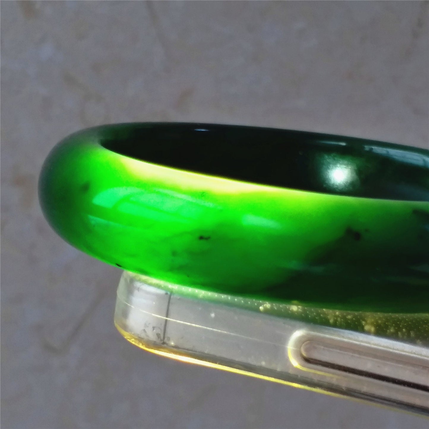 52.6mm Natural Nephrite Round bangle  Green stone Canadian Jade Bracelet Pounamu Nephrite  Jade lady Canadian Jasper BC Greenstone 09