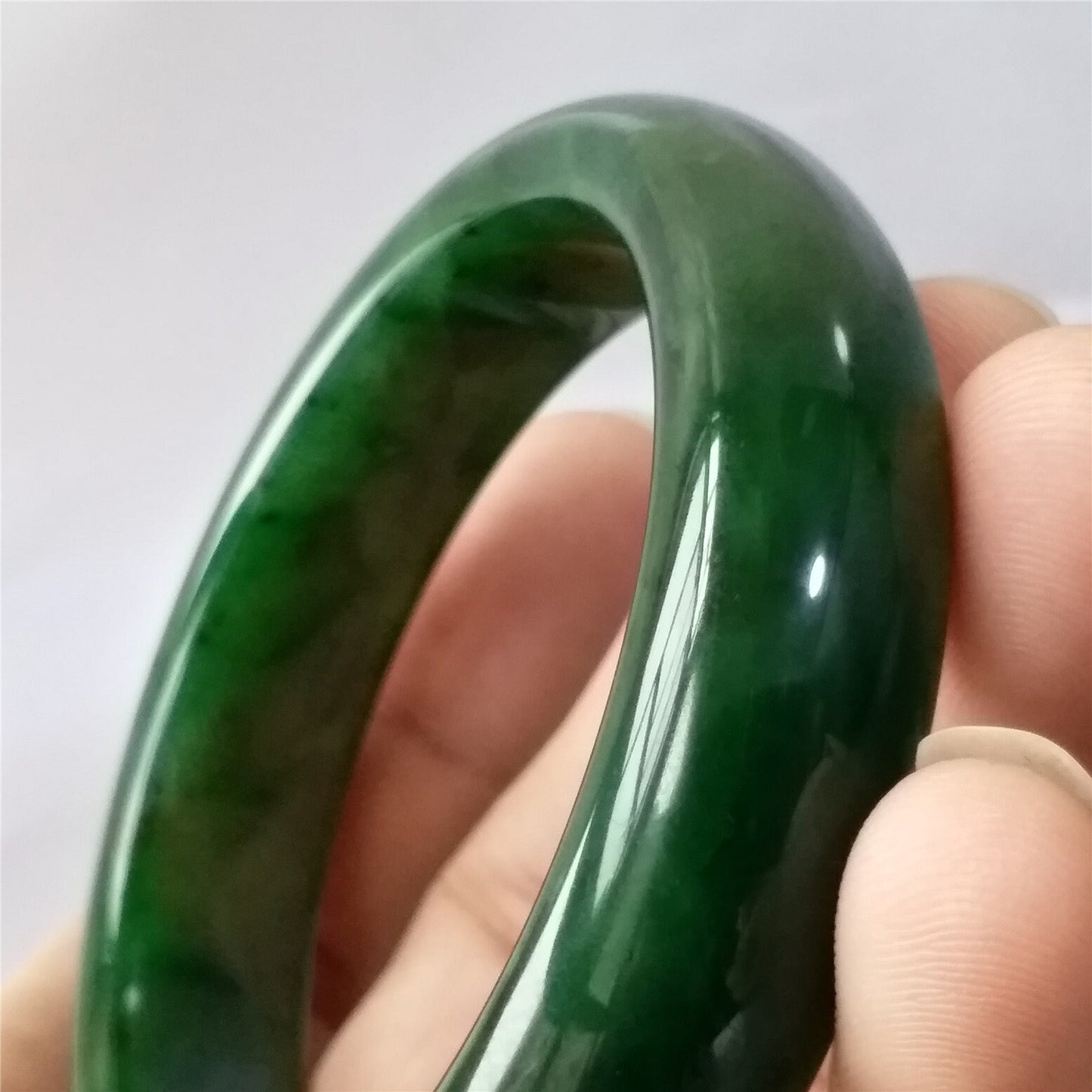 58.8mm Natural Nephrite Round bangle  Green stone Canadian Jade Bracelet Pounamu Nephrite  Jade lady Canadian Jasper BC Greenstone 019