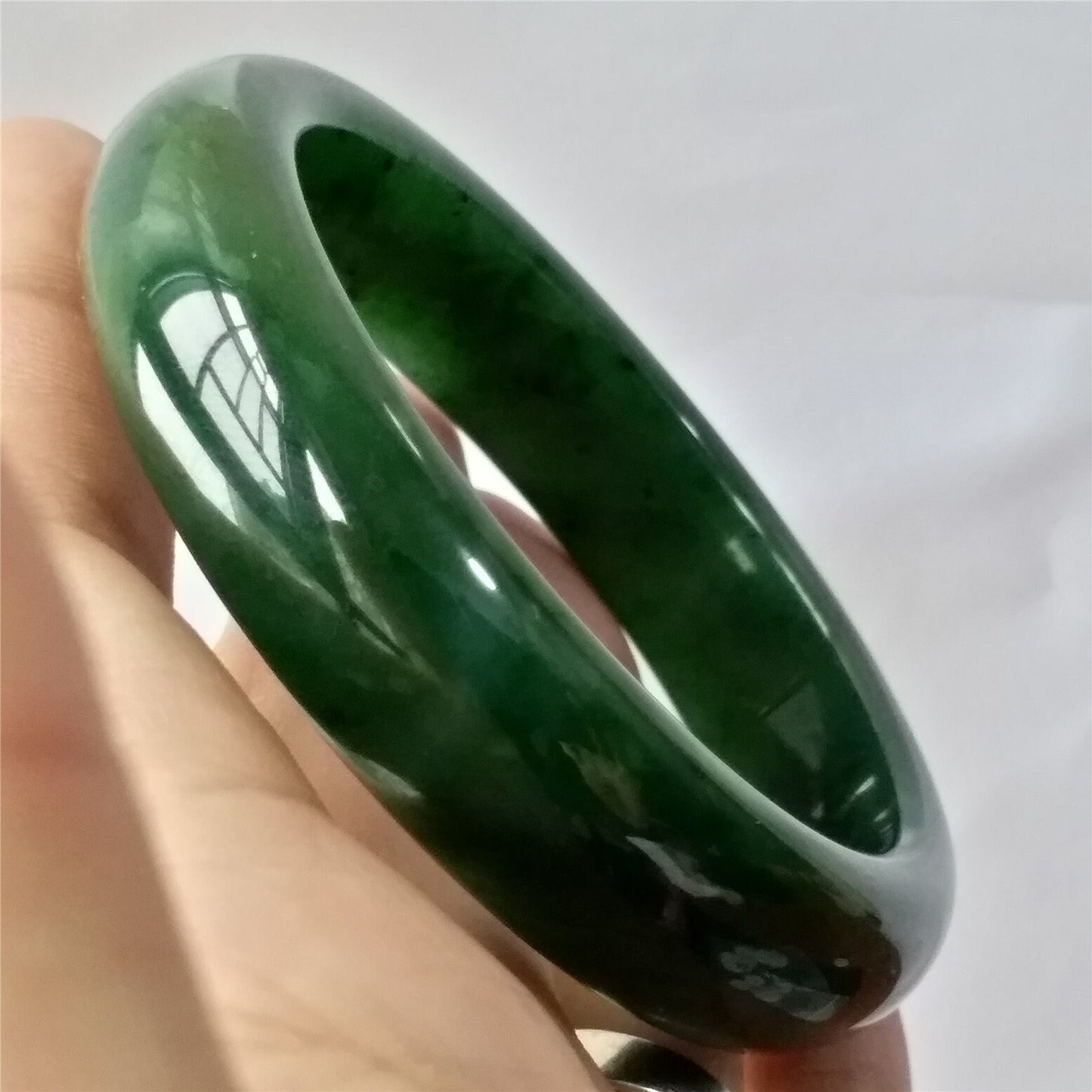 58.8mm Natural Nephrite Round bangle  Green stone Canadian Jade Bracelet Pounamu Nephrite  Jade lady Canadian Jasper BC Greenstone 019