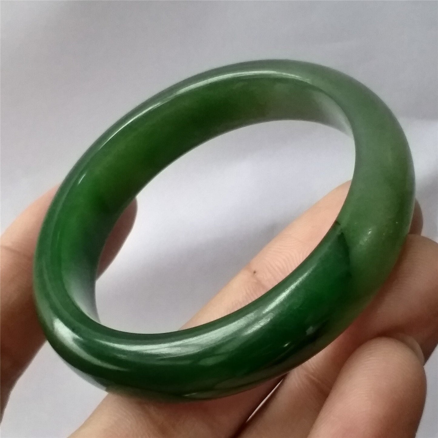 52.3mm Natural Nephrite Round bangle  Green stone Canadian Jade Bracelet Pounamu Nephrite  Jade lady Canadian Jasper BC Greenstone 020