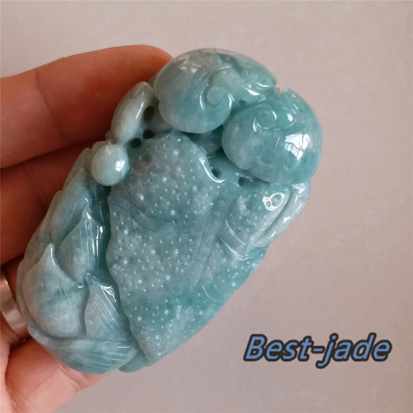 Parrot Hand pieces Massage Good polishing Hand craved Natural Grade A Green Jade Burman Jadeite BEADS Pendant Gemstone Hanging A stone 手把件