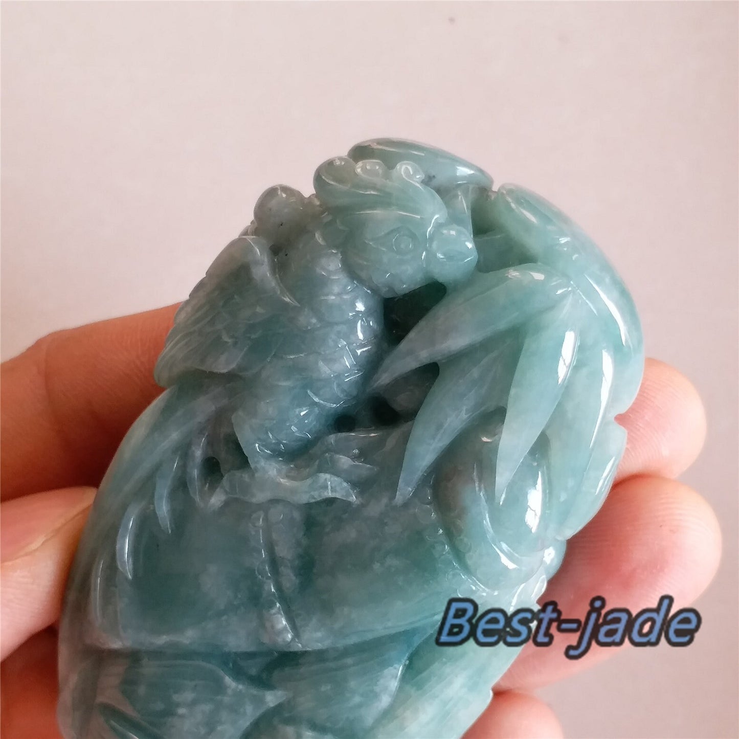 Parrot Hand pieces Massage Good polishing Hand craved Natural Grade A Green Jade Burman Jadeite BEADS Pendant Gemstone Hanging A stone 手把件