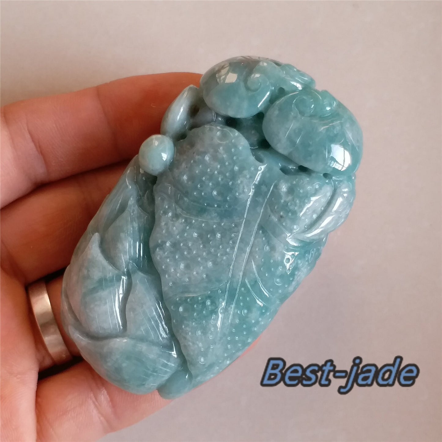 Parrot Hand pieces Massage Good polishing Hand craved Natural Grade A Green Jade Burman Jadeite BEADS Pendant Gemstone Hanging A stone 手把件