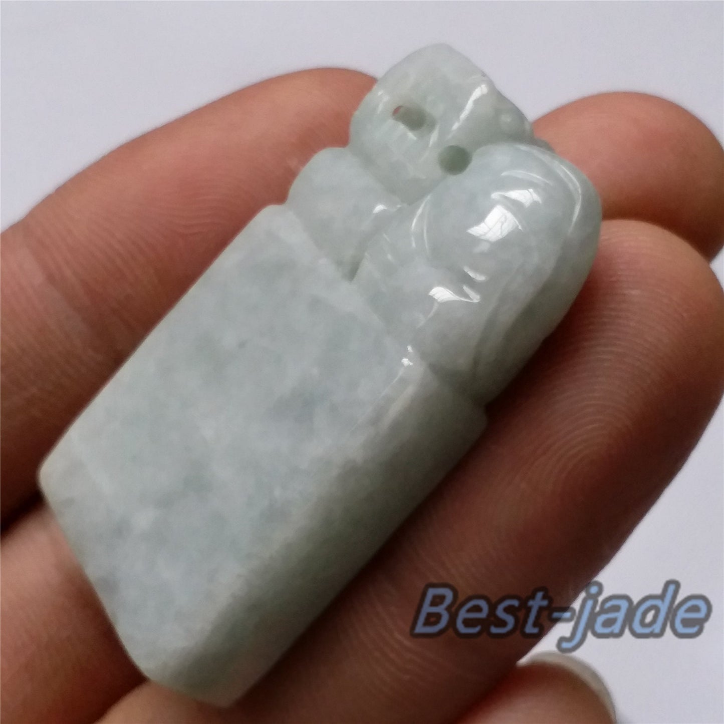 Seal Grade A Jadeite Burma jade stamp Type A stone 翡翠A货 195-2