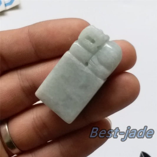 Seal Grade A Jadeite Burma jade stamp Type A stone 翡翠A货 195-2