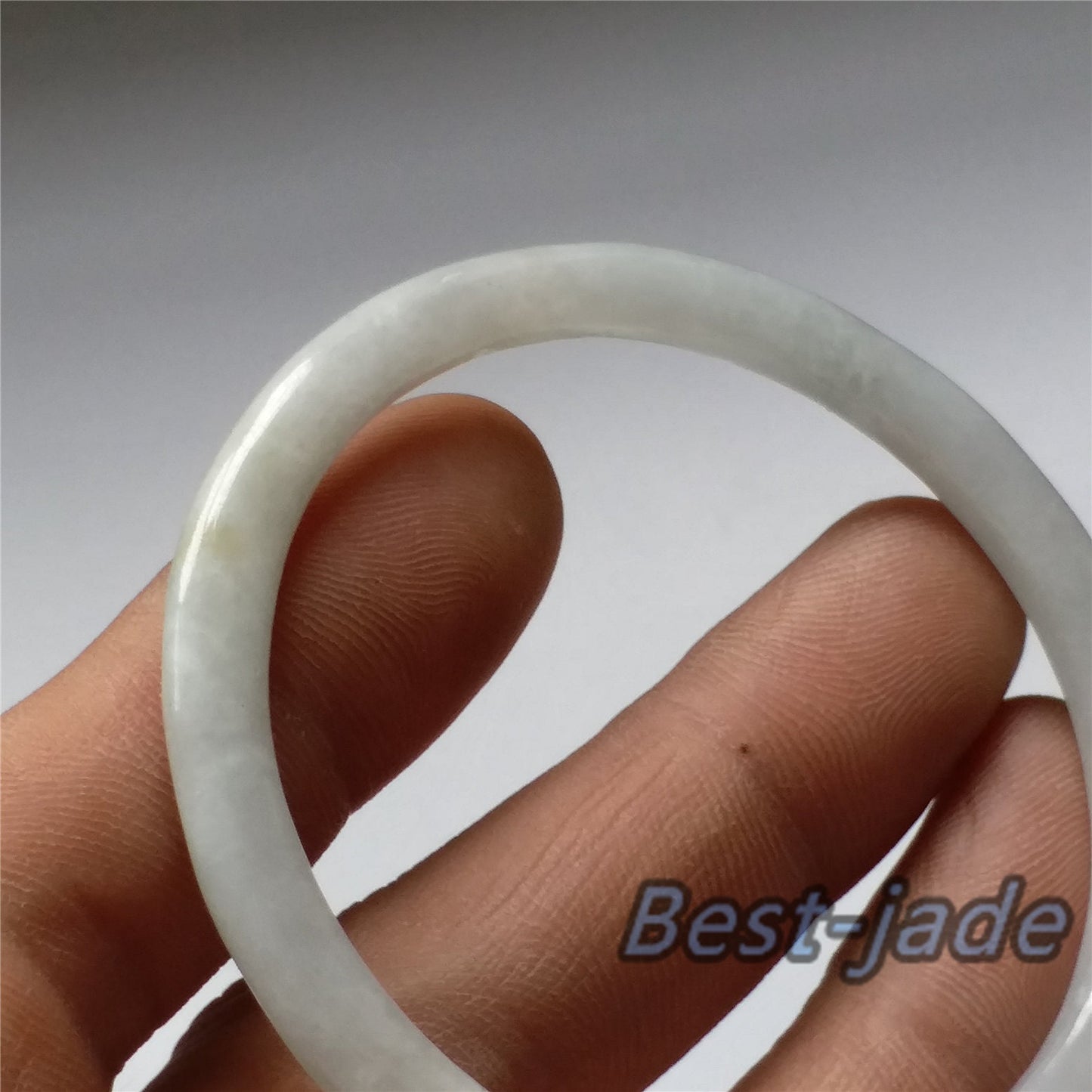 53.8mm Grade A Jade Thin band round Bangle Natural Burma jadeite green Bracelet Lady Girl Chain ICE Type A stone hand wristlet 翡翠 A货 手镯