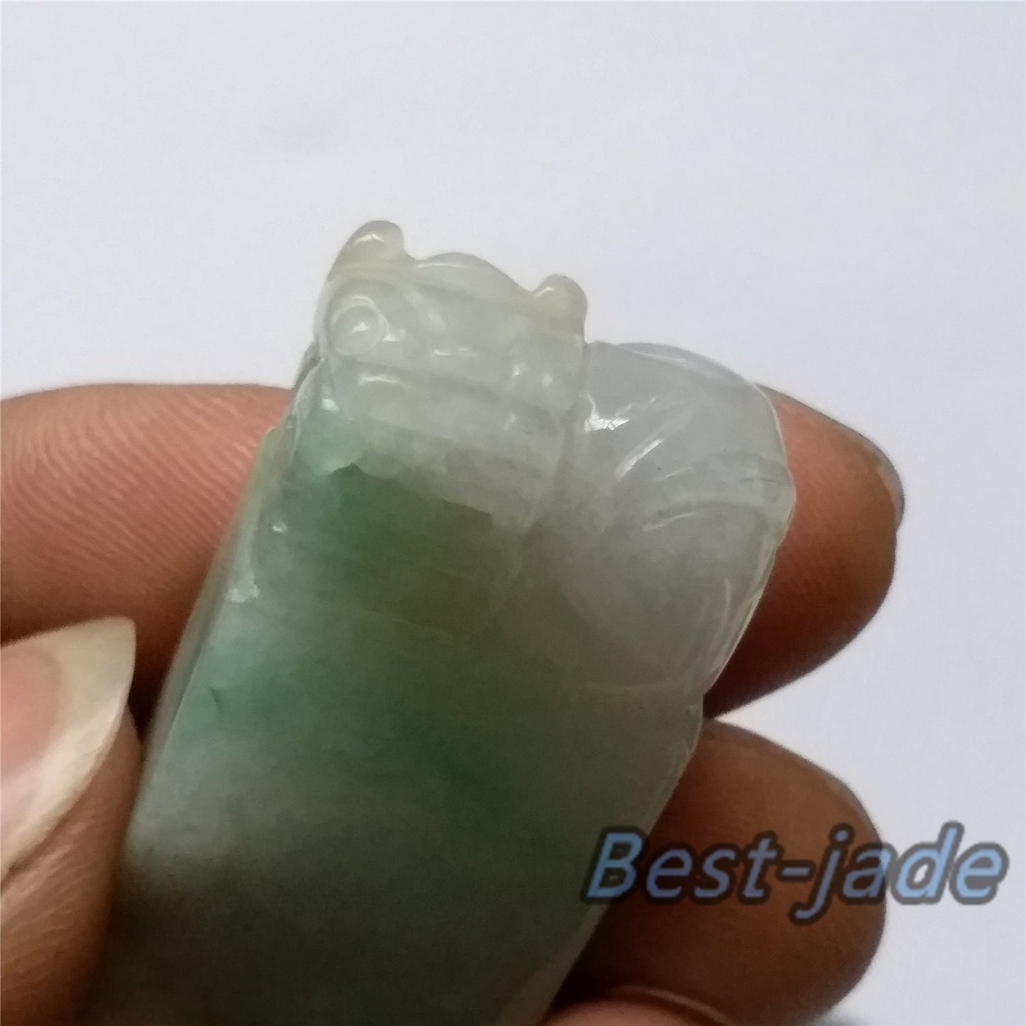 Seal Natural Green Grade A Jadeite Burma jade stamp Type A stone 翡翠A货 195-5-2