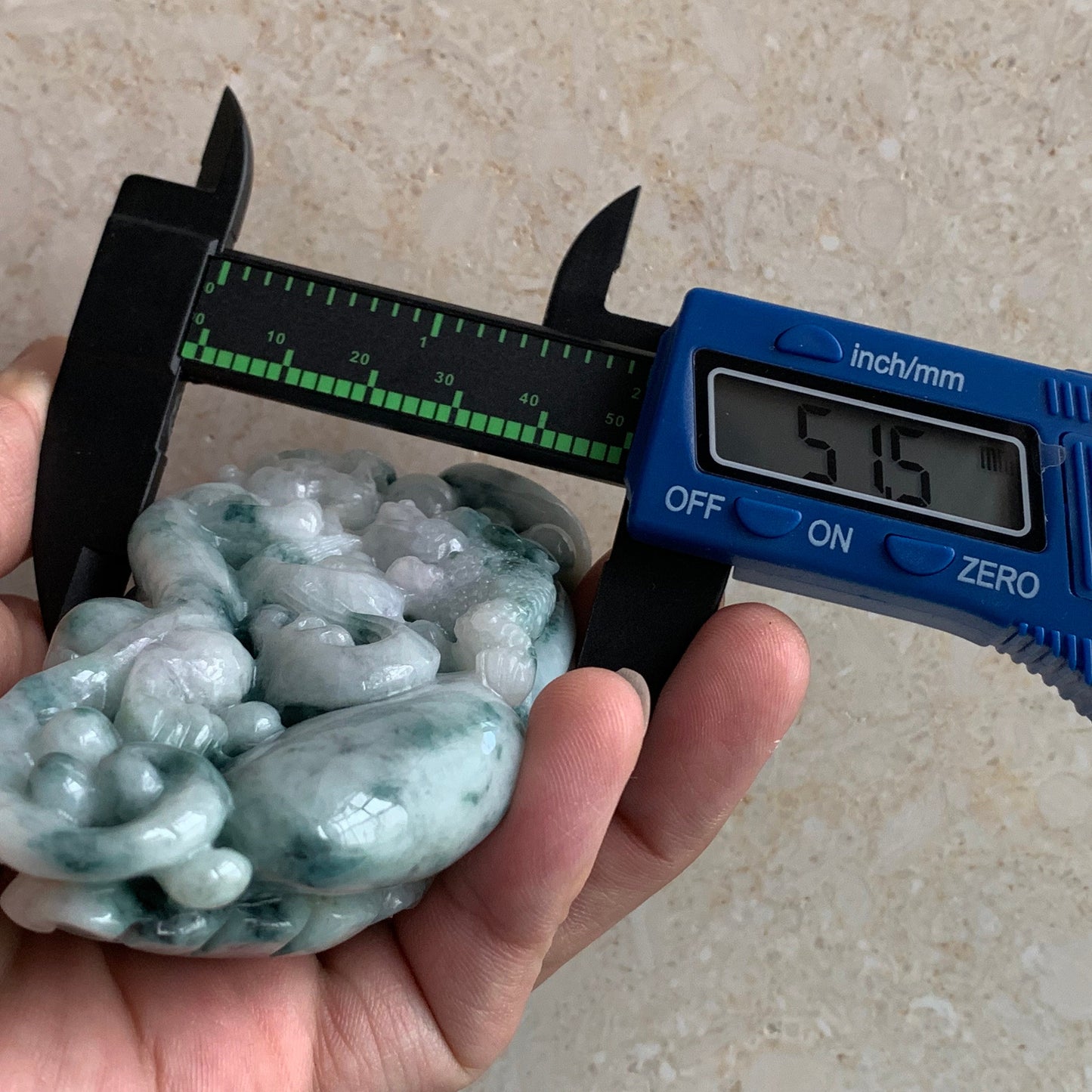 Sqecial Natural Jadeite & Albite jade Green Pixiu and Dragon Hand held Massage Type A Jadeite Natural Burma Jade BEADS Father‘s day gift