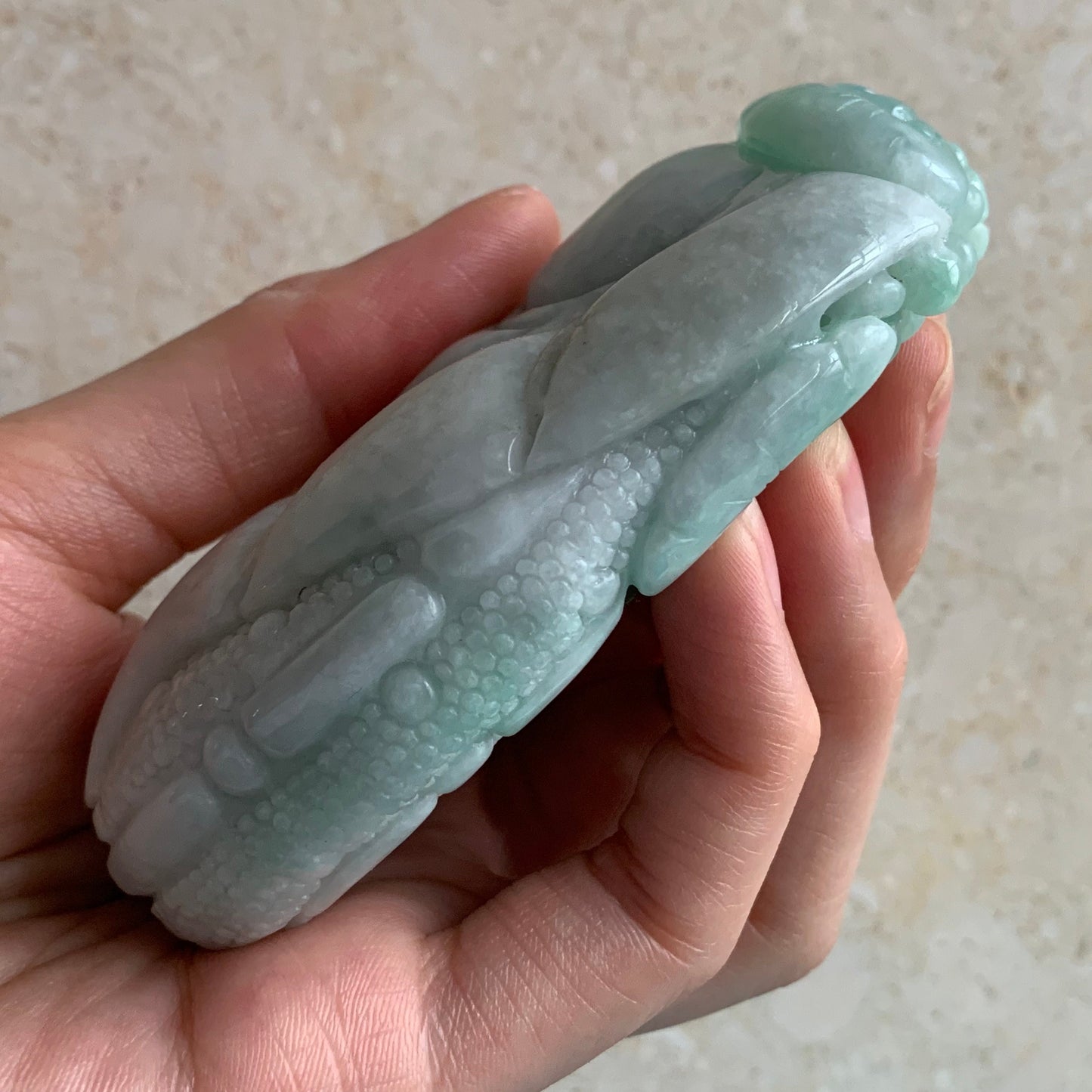 Parrot Hand held Massage Good polishing Hand craved Natural Grade A Green Jade Burman Jadeite BEADS Pendant Gemstone Hanging A stone 翡翠A货