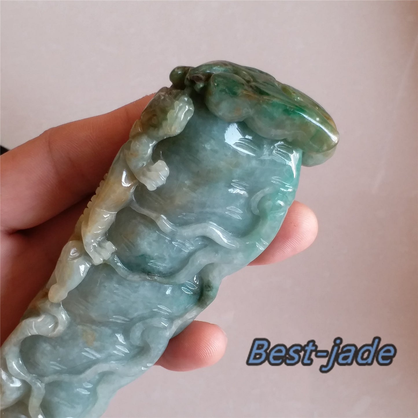 Ginseng Hand pieces Massage three color Natural Grade A Green Jade Burman Jadeite BEADS Pendant Gemstone Hanging A stone 翡翠