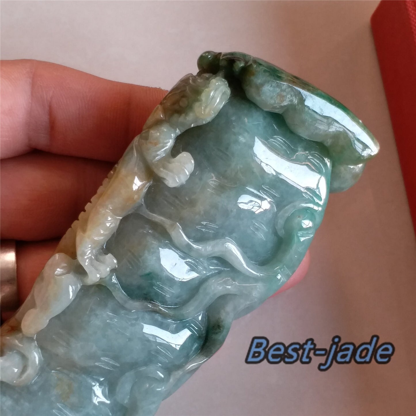 Ginseng Hand pieces Massage three color Natural Grade A Green Jade Burman Jadeite BEADS Pendant Gemstone Hanging A stone 翡翠