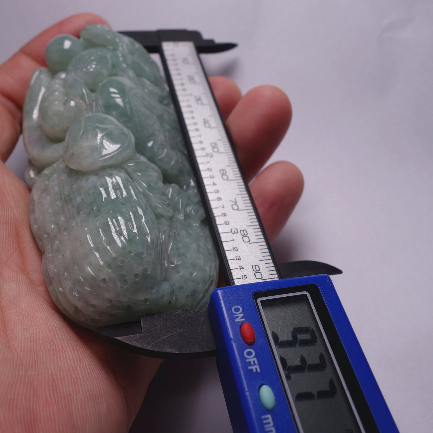 Good carving Natura Ice Green Dragon Hand held Massage Burma Jadeite Grade A Jade A stone Big Pendant 翡翠A货 虎虎生威