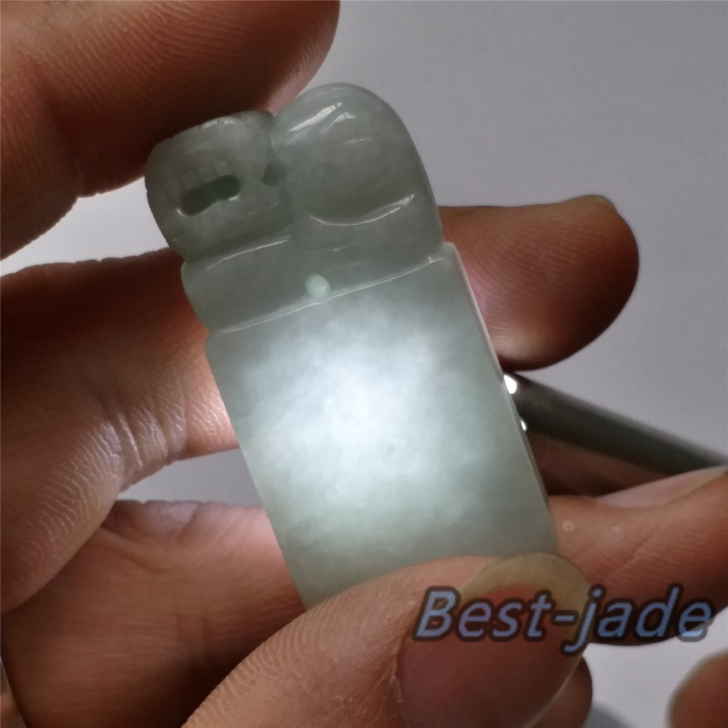 Seal Grade A Jadeite Burma jade stamp Type A stone 翡翠A货 195-2