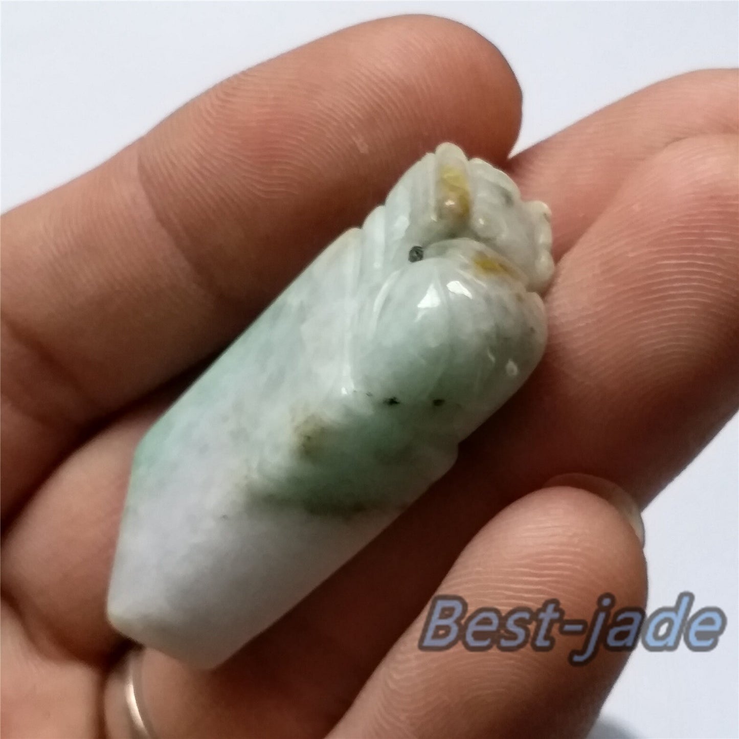 Seal Natural Grade A Jadeite Burma jade stamp Type A stone 翡翠A货 195-3