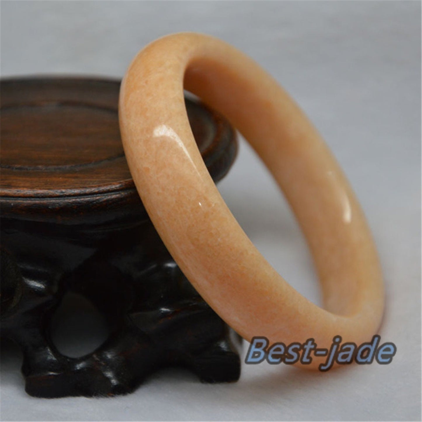 58-62mm Großhandel Natürliche Chinesische Jade Orang Armreif Dame Handgeschnitzte Kette Natürlicher A Stein