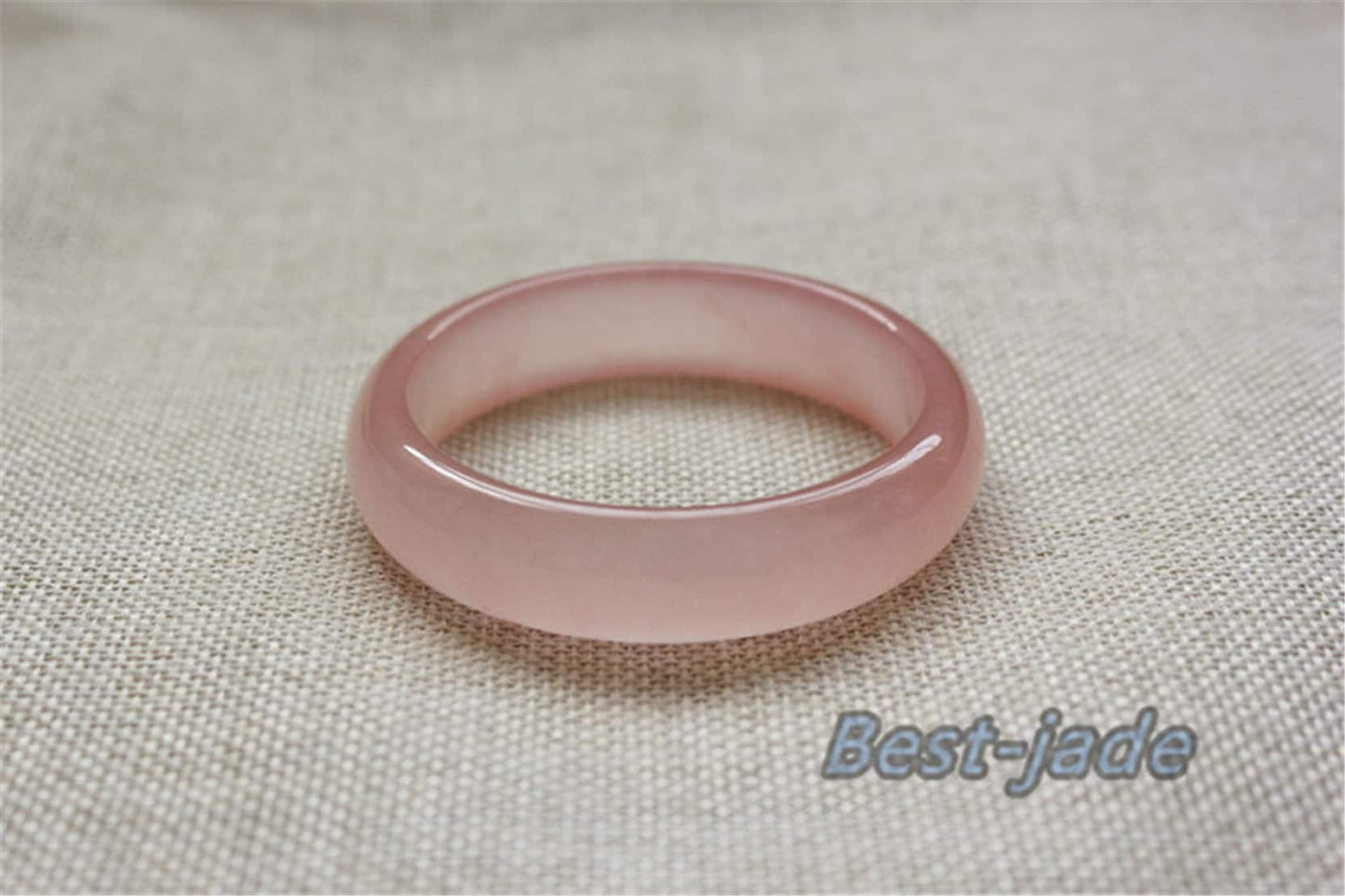 56-62mm Wholesale Natural pink Pure Jade Girl Bangle Bracelet Lady Hand carved Chain Natural  A stone