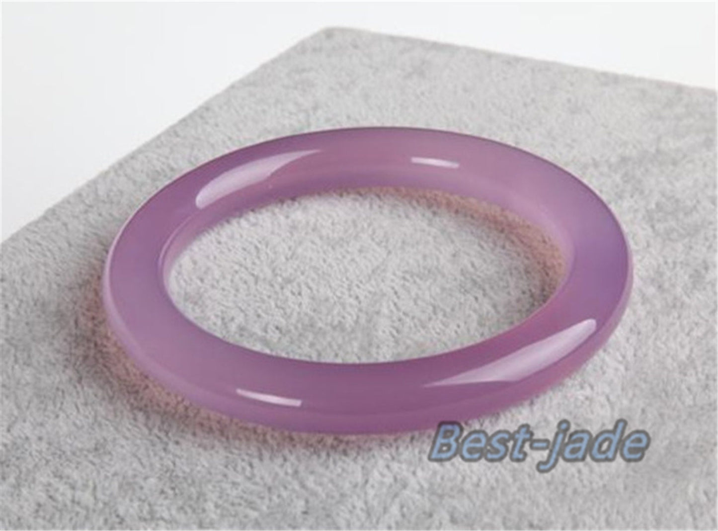 56-62mm Wholesale  Natural Jade Light Pink Agate  Round Bangle Bracelet Lady Jewelry Chain Natural  A stone