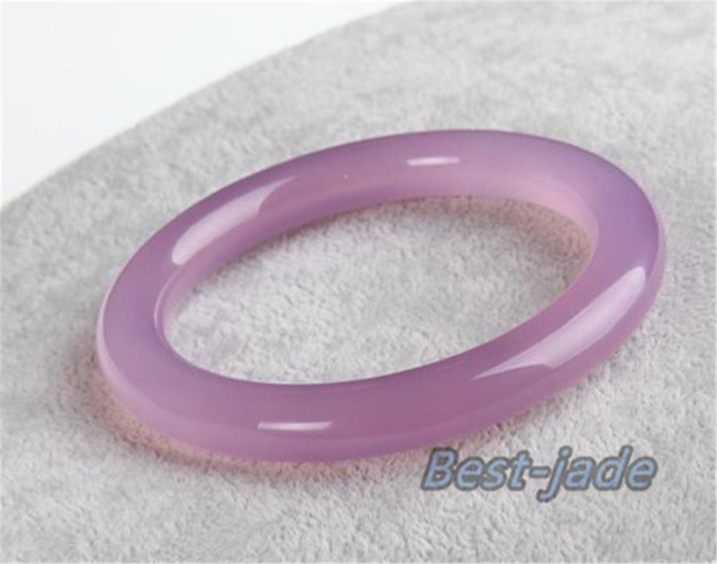 56-62mm Wholesale  Natural Jade Light Pink Agate  Round Bangle Bracelet Lady Jewelry Chain Natural  A stone