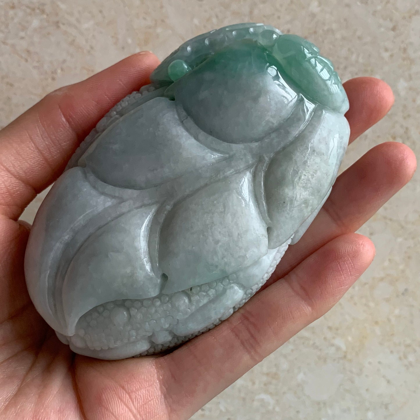 Parrot Hand held Massage Good polishing Hand craved Natural Grade A Green Jade Burman Jadeite BEADS Pendant Gemstone Hanging A stone 翡翠A货