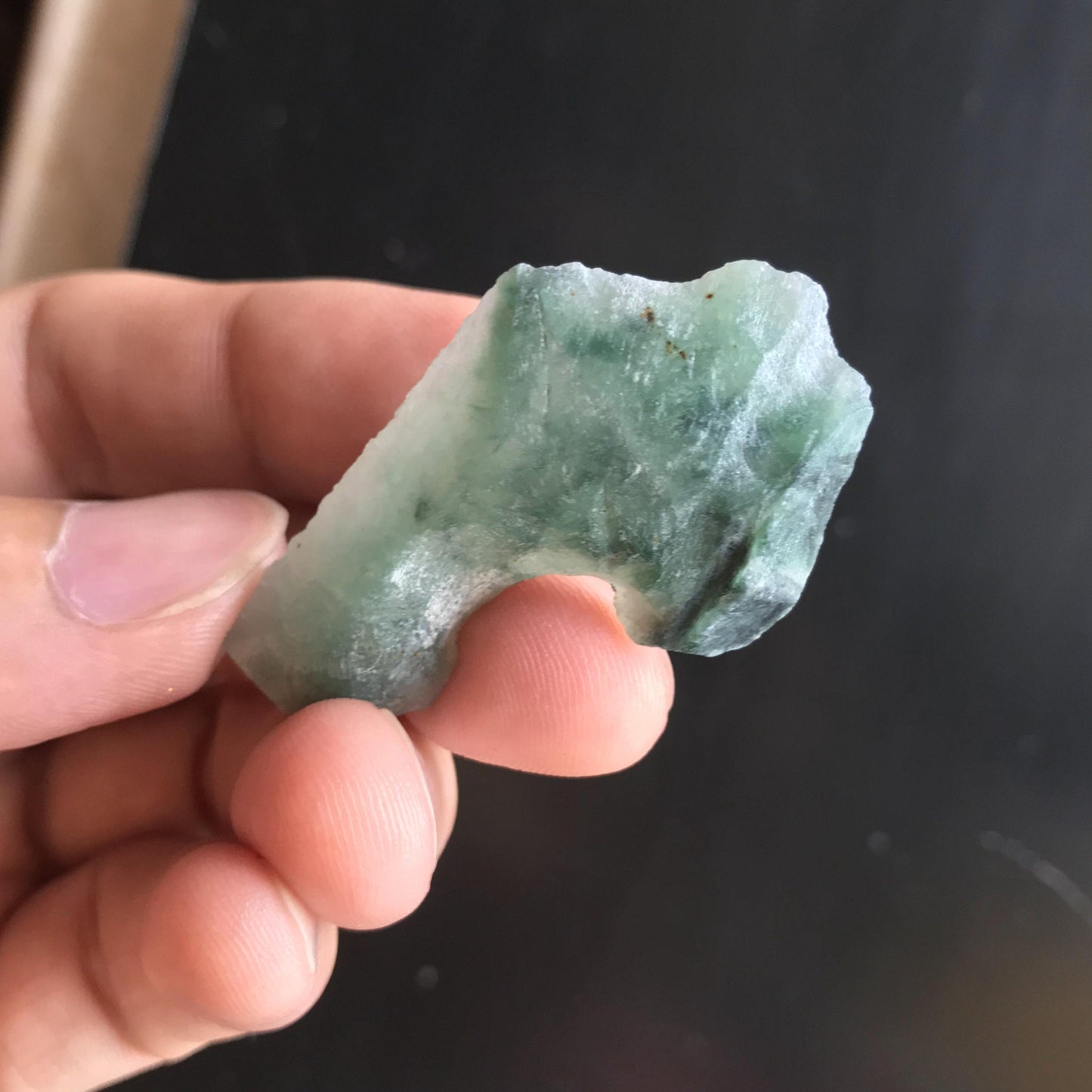 9.3g Natural Jadeite Green Raw stone Burmese Grade A jade preform Rough Burma Jade Type A Burma jadeite Design Pendant 翡翠A货  060