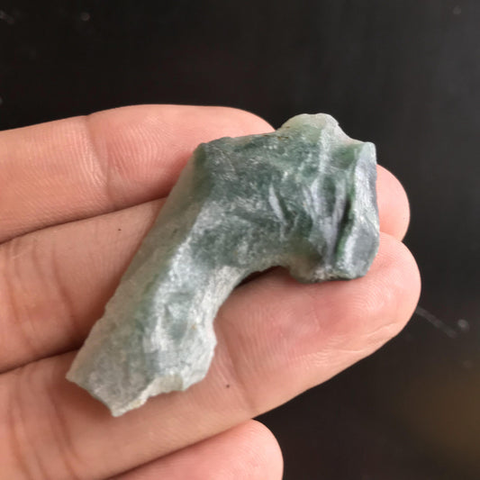 9.3g Natural Jadeite Green Raw stone Burmese Grade A jade preform Rough Burma Jade Type A Burma jadeite Design Pendant 翡翠A货  060