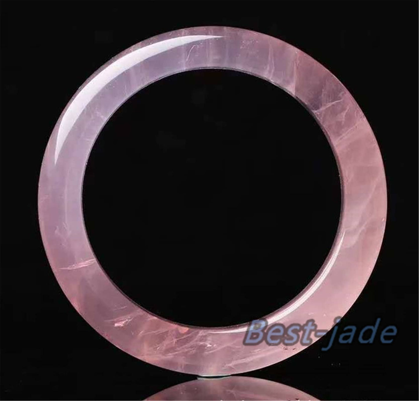 52-70mm Wholesale Natural ROSE QUARTZ BANGLE bracelet, Translucent Natural Pink Quartz crystal bracelet. A stone gift