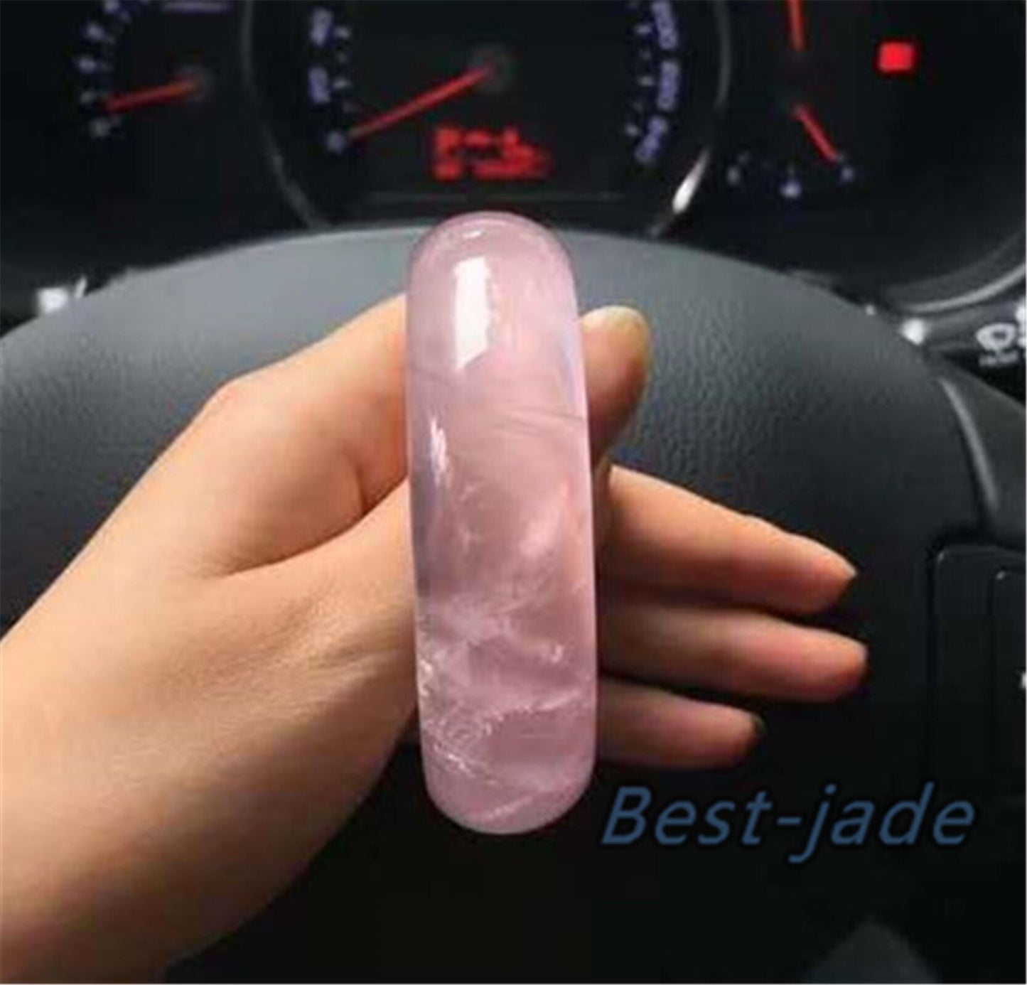 52-70mm Wholesale Natural ROSE QUARTZ BANGLE bracelet, Translucent Natural Pink Quartz crystal bracelet. A stone gift