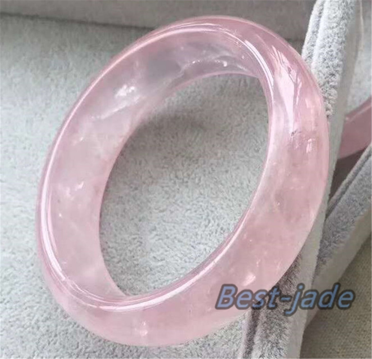 52-70mm Wholesale Natural ROSE QUARTZ BANGLE bracelet, Translucent Natural Pink Quartz crystal bracelet. A stone gift