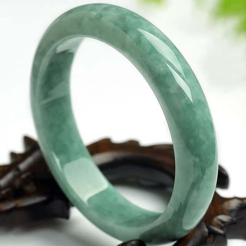 52-75mm Wholesale Natural Jade Green Bangle huge Bracelet Lady Hand carved BIG Chain Natural Chinese A stone jewelry jade kid Birthday gift