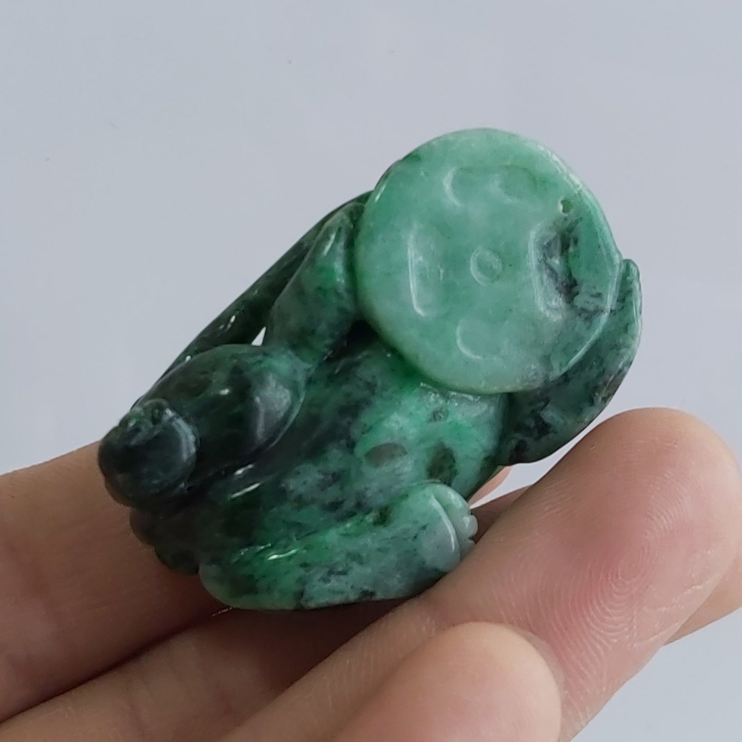 Natural Pixiu Grade A Jadeite Green Burma jade pendant Ruyi Dragon Type A stone 翡翠A货 貔貅