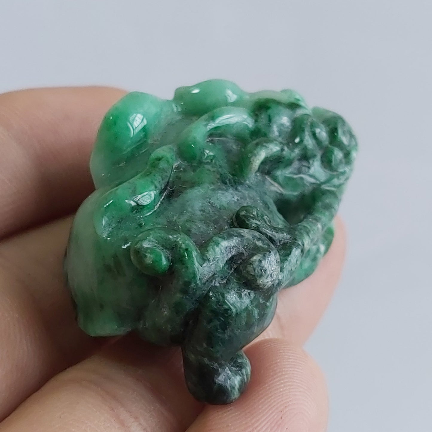 Natural Pixiu Grade A Jadeite Green Burma jade pendant Ruyi Dragon Type A stone 翡翠A货 貔貅