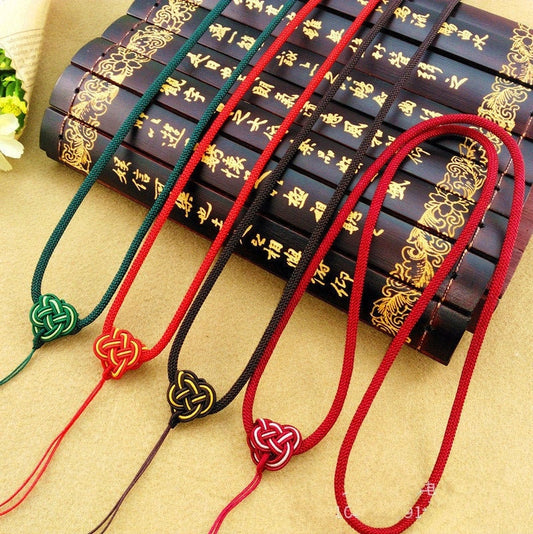 8 color Lucky Necklace Hand Woven Braided Rope Lady hand String Cord  girl thread boy chain Chinese Style collier Halskette f.