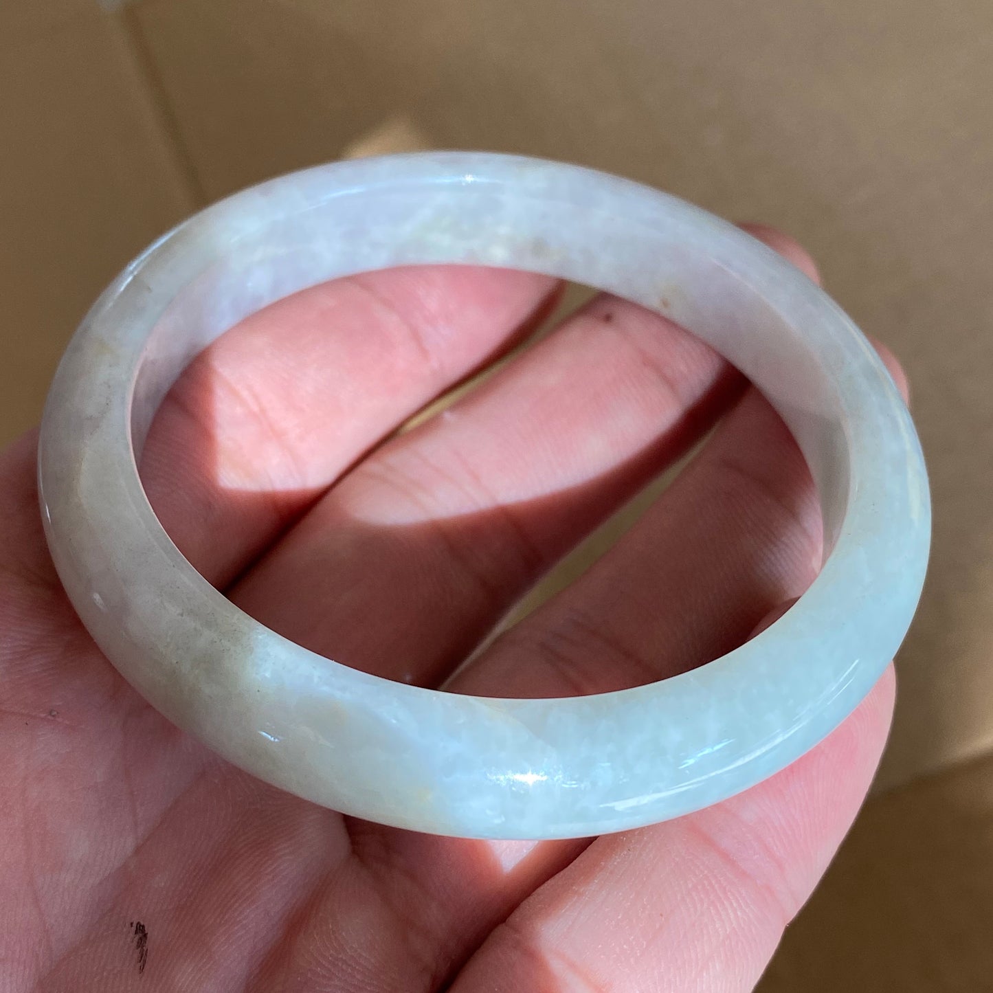 57,5 mm Jade der Güteklasse A, natürlicher grüner runder Armreif, Damenarmband aus Myanmar-Jadeit, eisgrüner Stein vom Typ A, kleiner weiblicher Armreif für Frauen