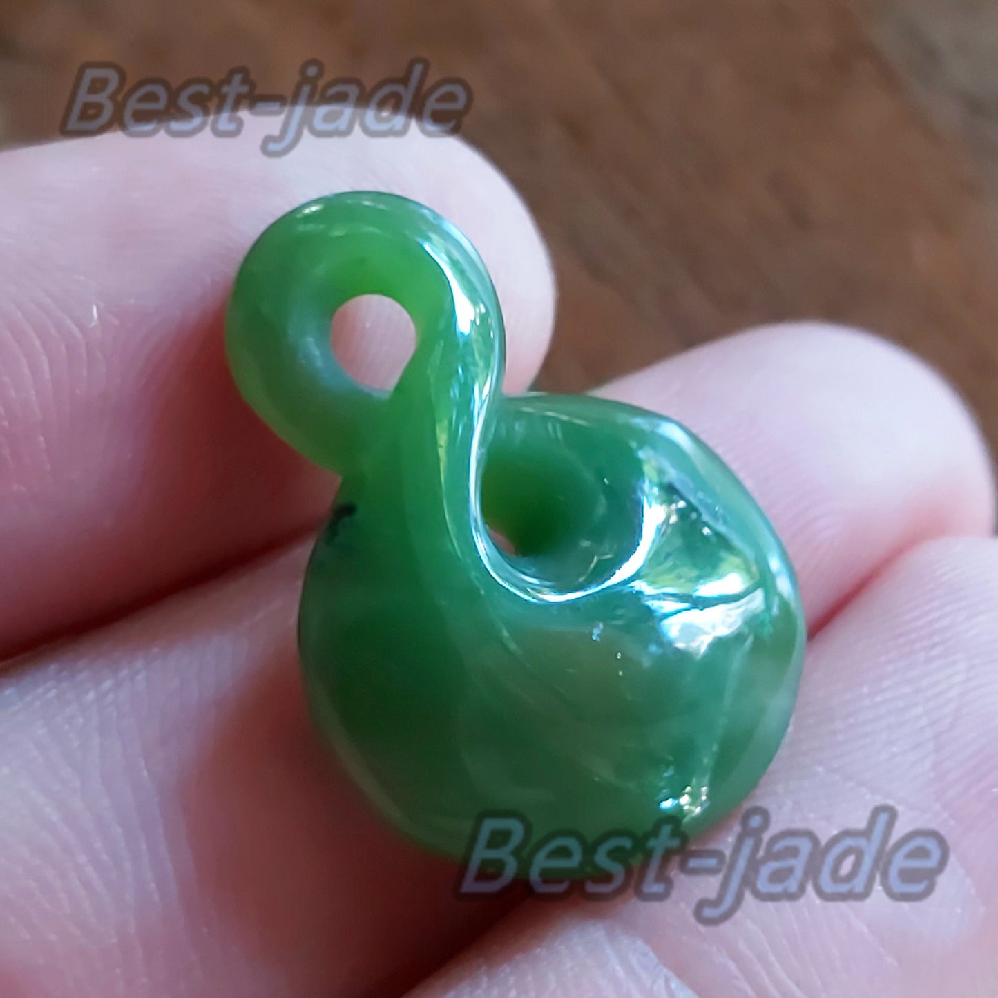 Real Green Nephrite Jade Pendant NEW ZEALAND Maori Style Greenstone Pounamu Canadian jasper Koru Aquaman Fish Hook Small Necklace