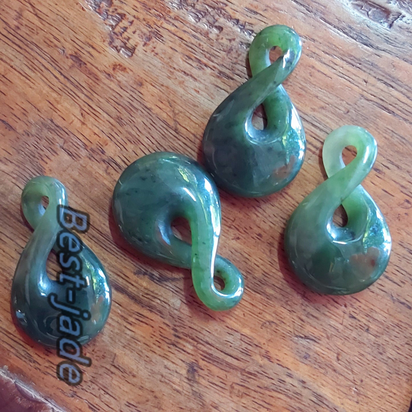 Real Green Nephrite Jade Pendant NEW ZEALAND Maori Style Greenstone Pounamu Canadian jasper Koru Aquaman Fish Hook Small Necklace