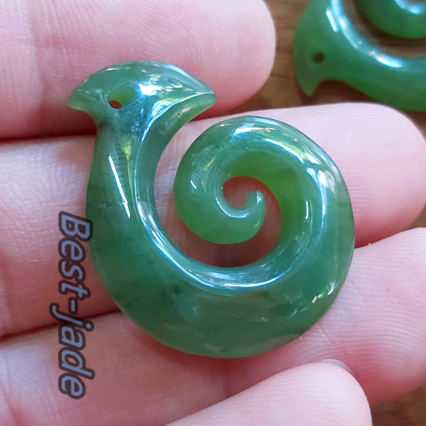 Natural Green Nephrite Jade Small Pendant NEW ZEALAND Maori Style Greenstone Pounamu Canadian jade Baby Kid Girl boy Child Necklace gift