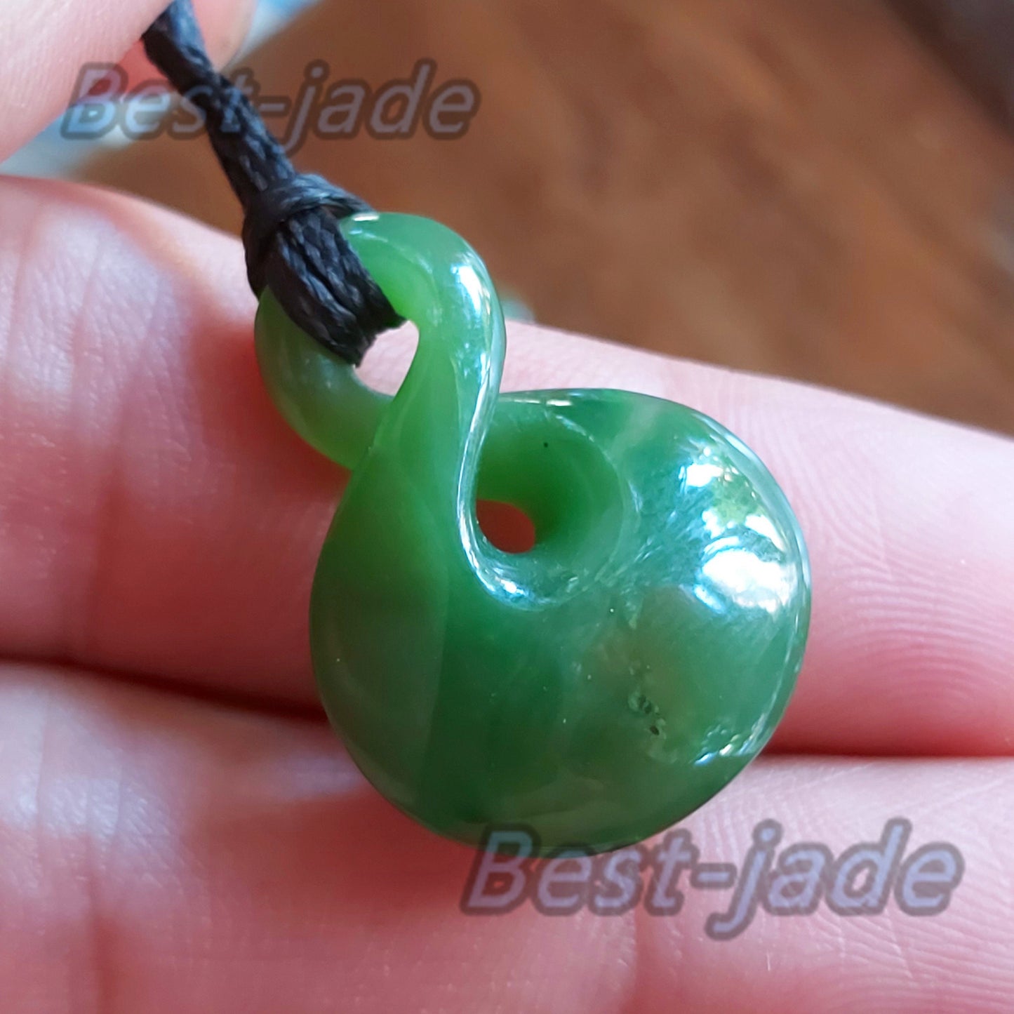 Real Green Nephrite Jade Pendant NEW ZEALAND Maori Style Greenstone Pounamu Canadian jasper Koru Aquaman Fish Hook Small Necklace