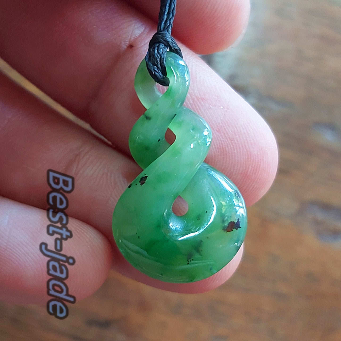 Real Green Nephrite Jade Pendant NEW ZEALAND Maori Style Greenstone Pounamu Canadian jasper Koru Aquaman Fish Hook Small Necklace