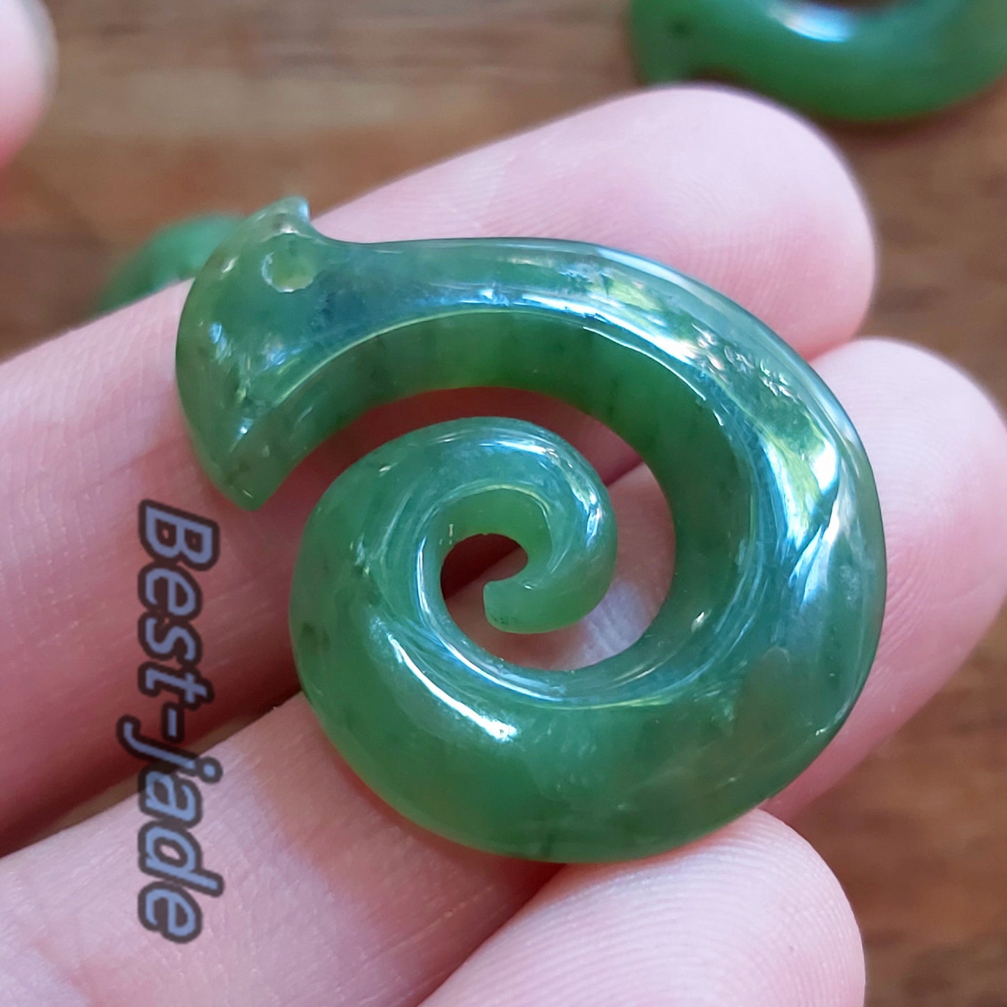 Natural Green Nephrite Jade Small Pendant NEW ZEALAND Maori Style Greenstone Pounamu Canadian jade Baby Kid Girl boy Child Necklace gift