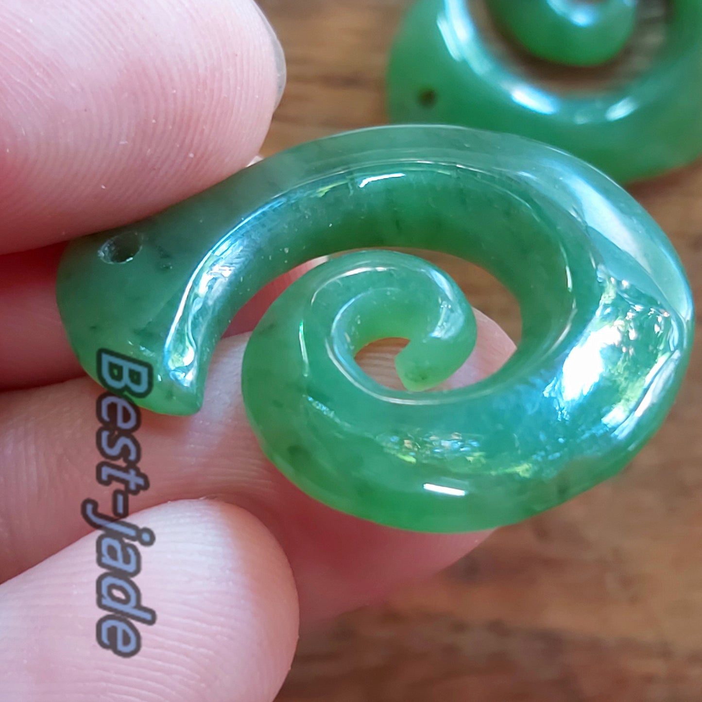 Natural Green Nephrite Jade Small Pendant NEW ZEALAND Maori Style Greenstone Pounamu Canadian jade Baby Kid Girl boy Child Necklace gift