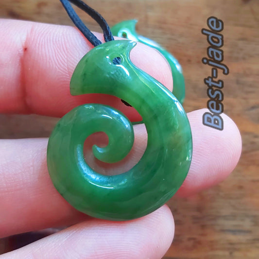 Natural Green Nephrite Jade Small Pendant NEW ZEALAND Maori Style Greenstone Pounamu Canadian jade Baby Kid Girl boy Child Necklace gift