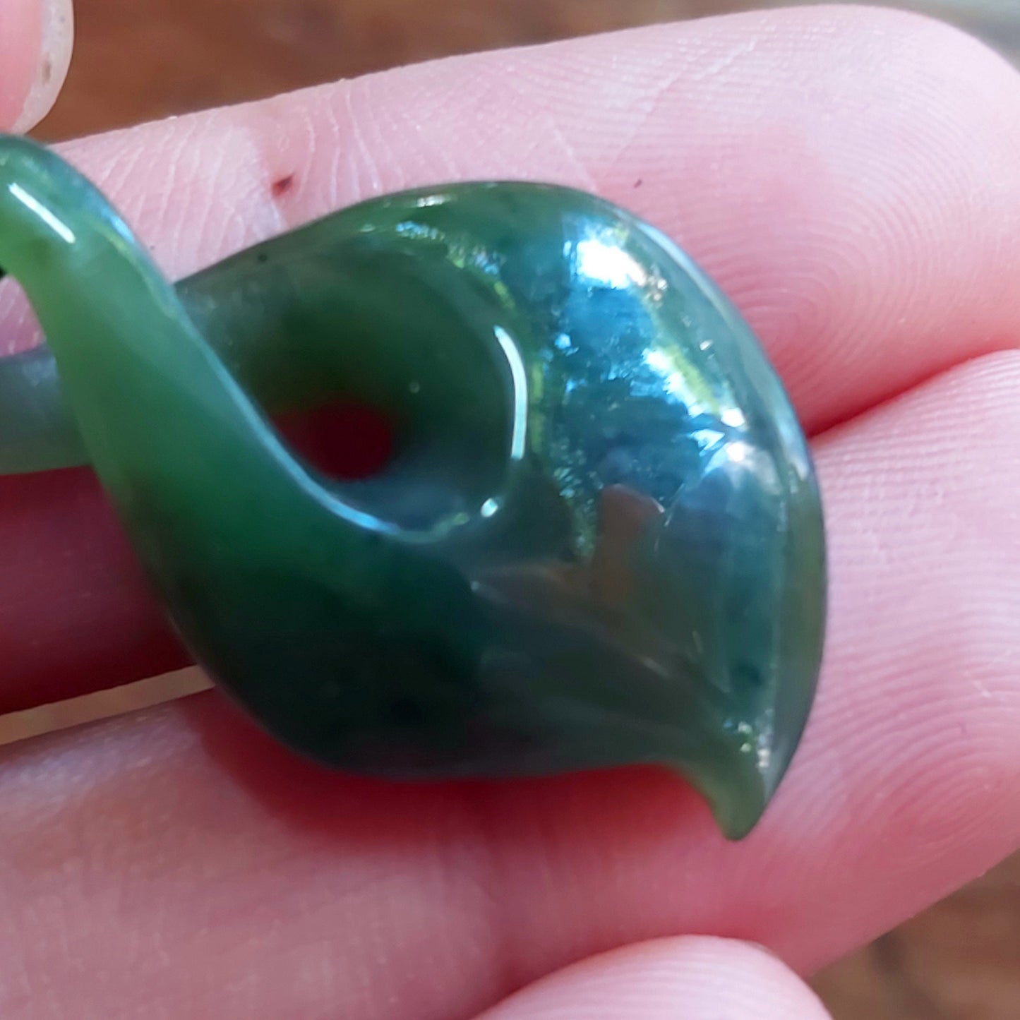 Natural Green Nephrite Jade Small Pendant NEW ZEALAND Maori Style Greenstone Pounamu Canadian jade Baby Kid Girl boy Child Necklace gift