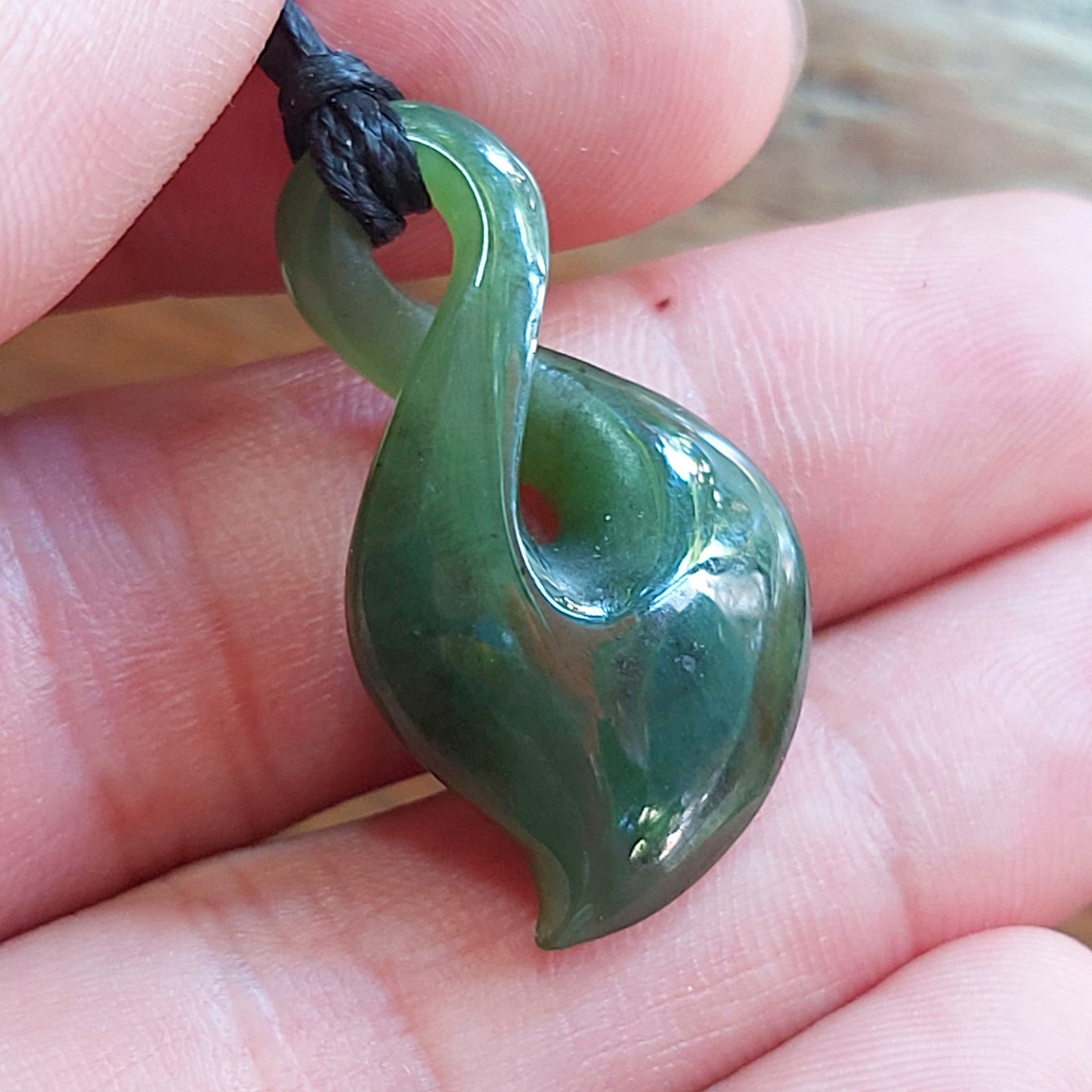 Natural Green Nephrite Jade Small Pendant NEW ZEALAND Maori Style Greenstone Pounamu Canadian jade Baby Kid Girl boy Child Necklace gift