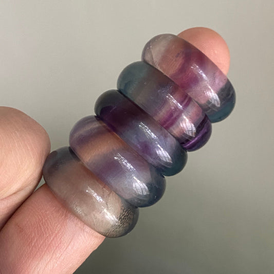 US size 5-10 National fluorite ring  colorful Jade Anhänger transparent Blue stone lady jade gift