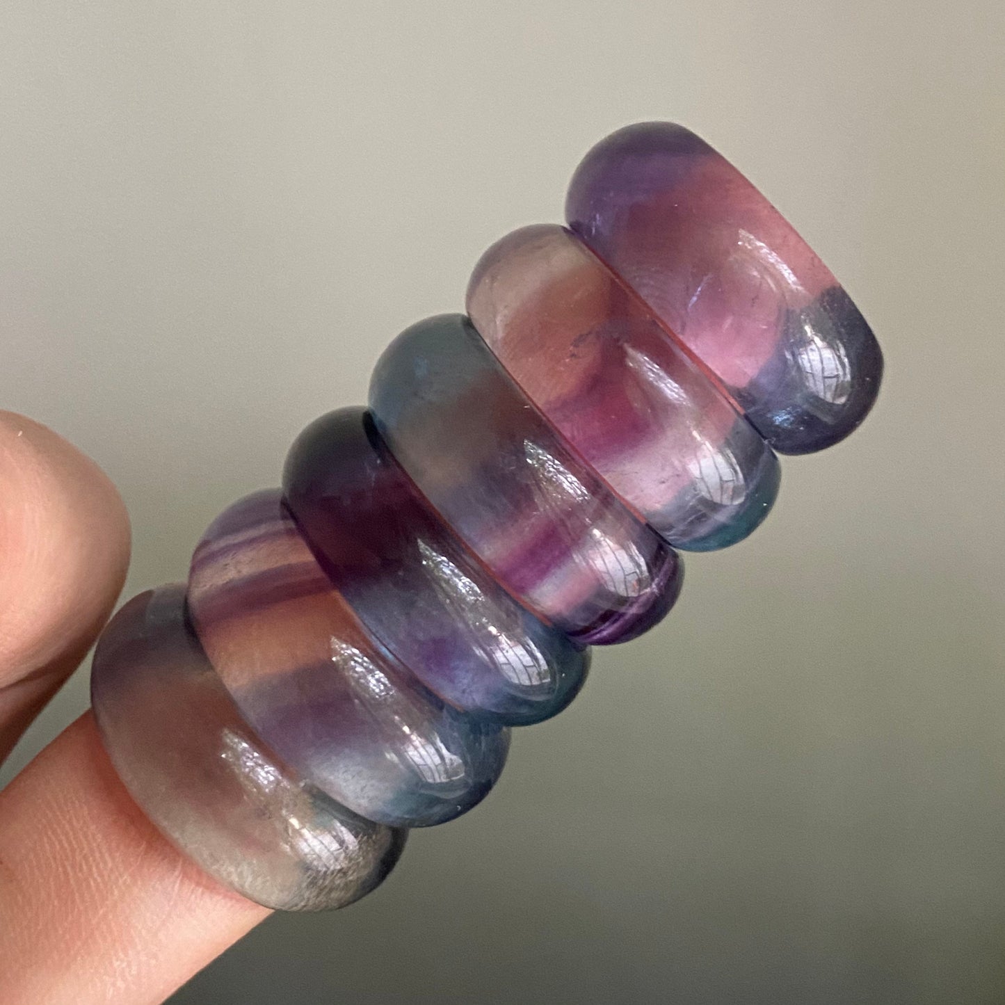 US size 5-10 National fluorite ring  colorful Jade Anhänger transparent Blue stone lady jade gift